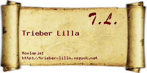 Trieber Lilla névjegykártya